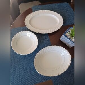 Vintage Heirloom serving platter and bowl